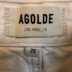 Agolde Los Angeles Off-white Parker shorts. 100% cotton, pre-owned, no stains.